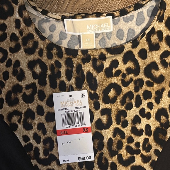 NWT Michael Kors Leopard Print Dress – Size XS | Chic Statement Piece - Picture 3 of 3